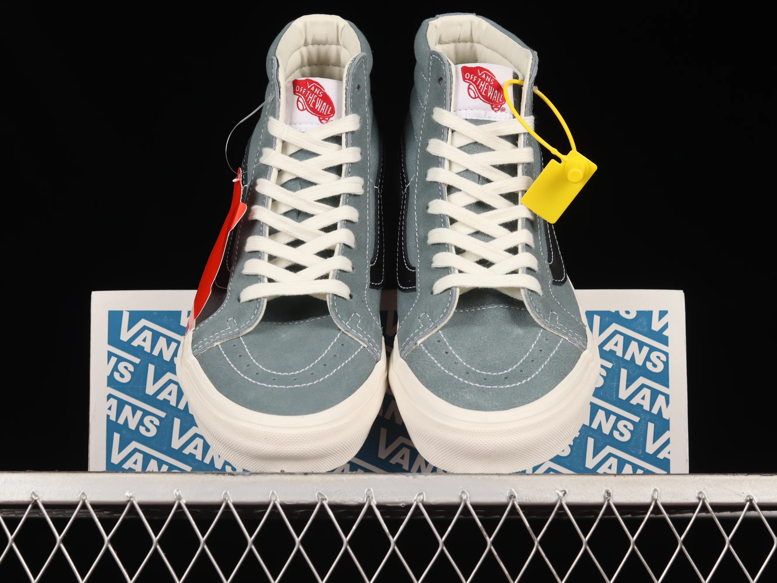 All categories Vans Vans series Vans Hi Vans high-top Vans OG SK8-Hi Lx fairy haze blue color Japanese retro trend high-top canvas skateboard shoes VN0A4BVB20R